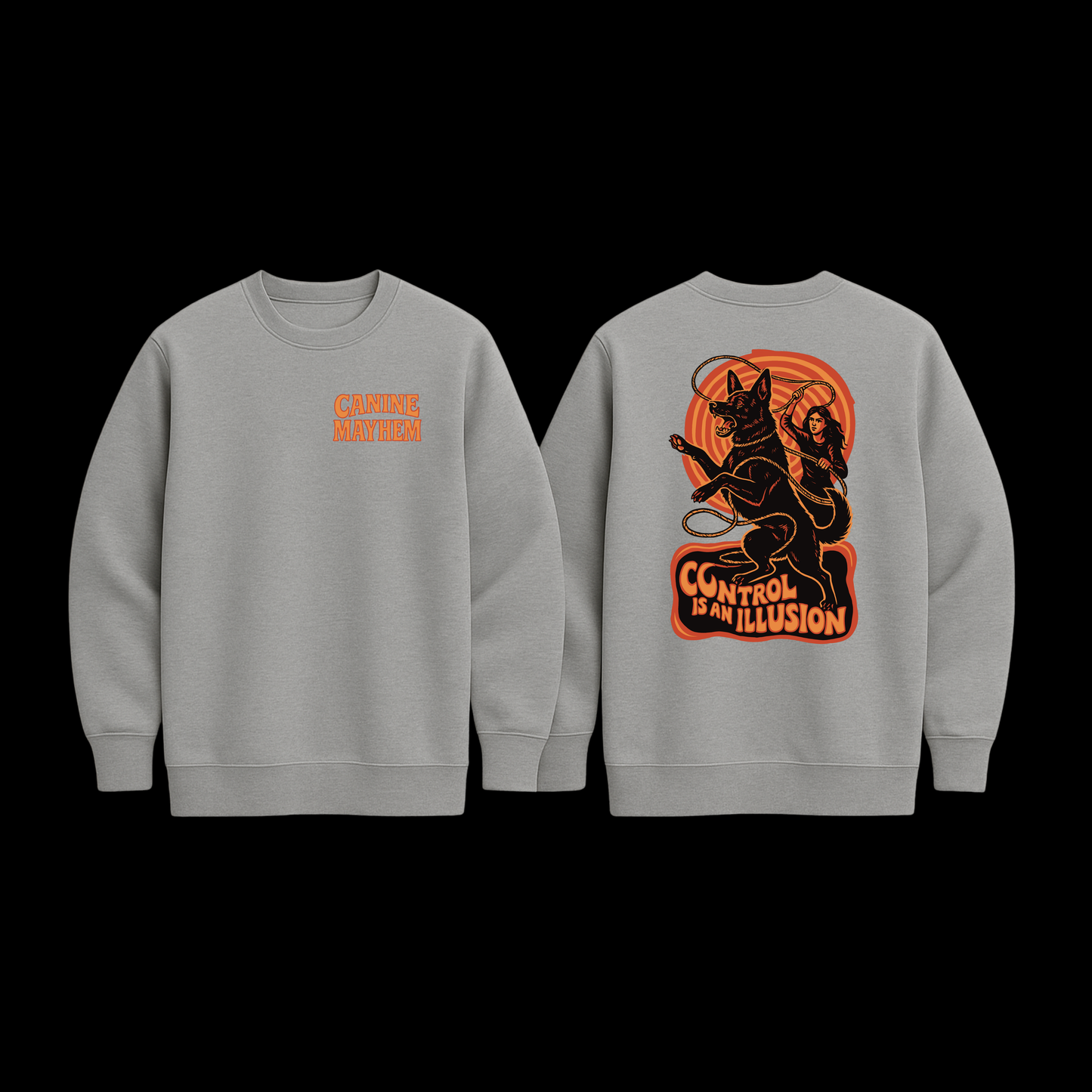 Control Is An Illusion Orange Sweatshirt
