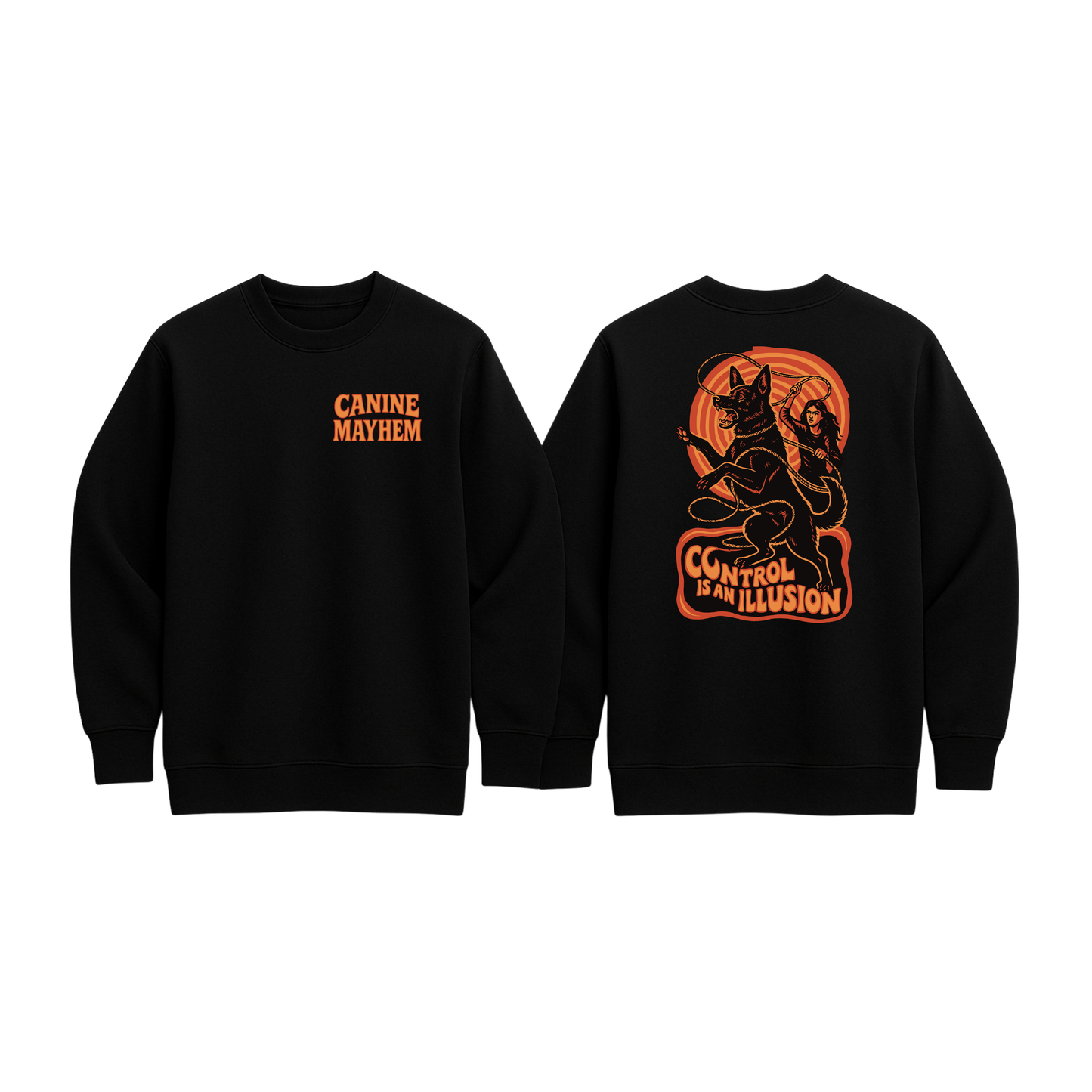 Control Is An Illusion Orange Sweatshirt