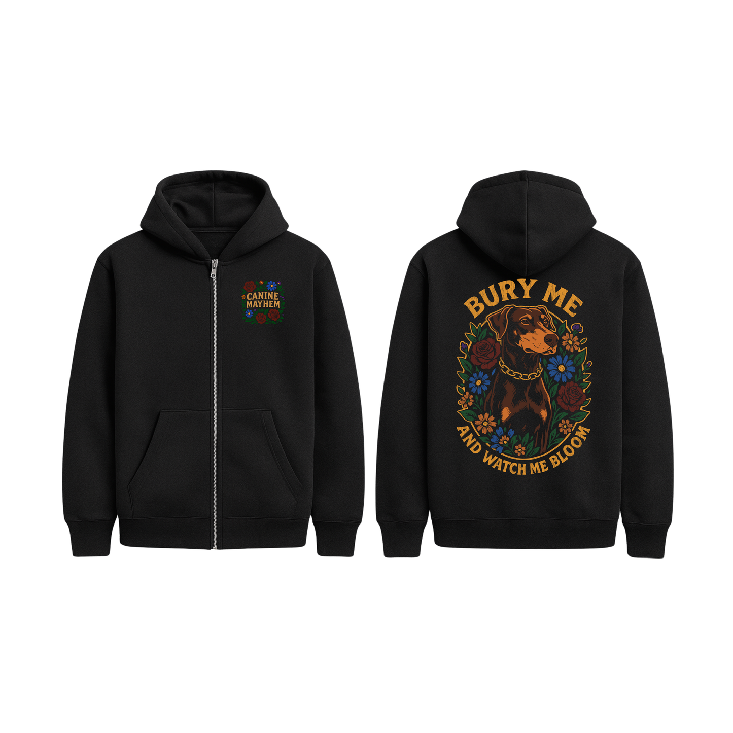 Bury Me And Watch Me Bloom ZipUp Hoodie