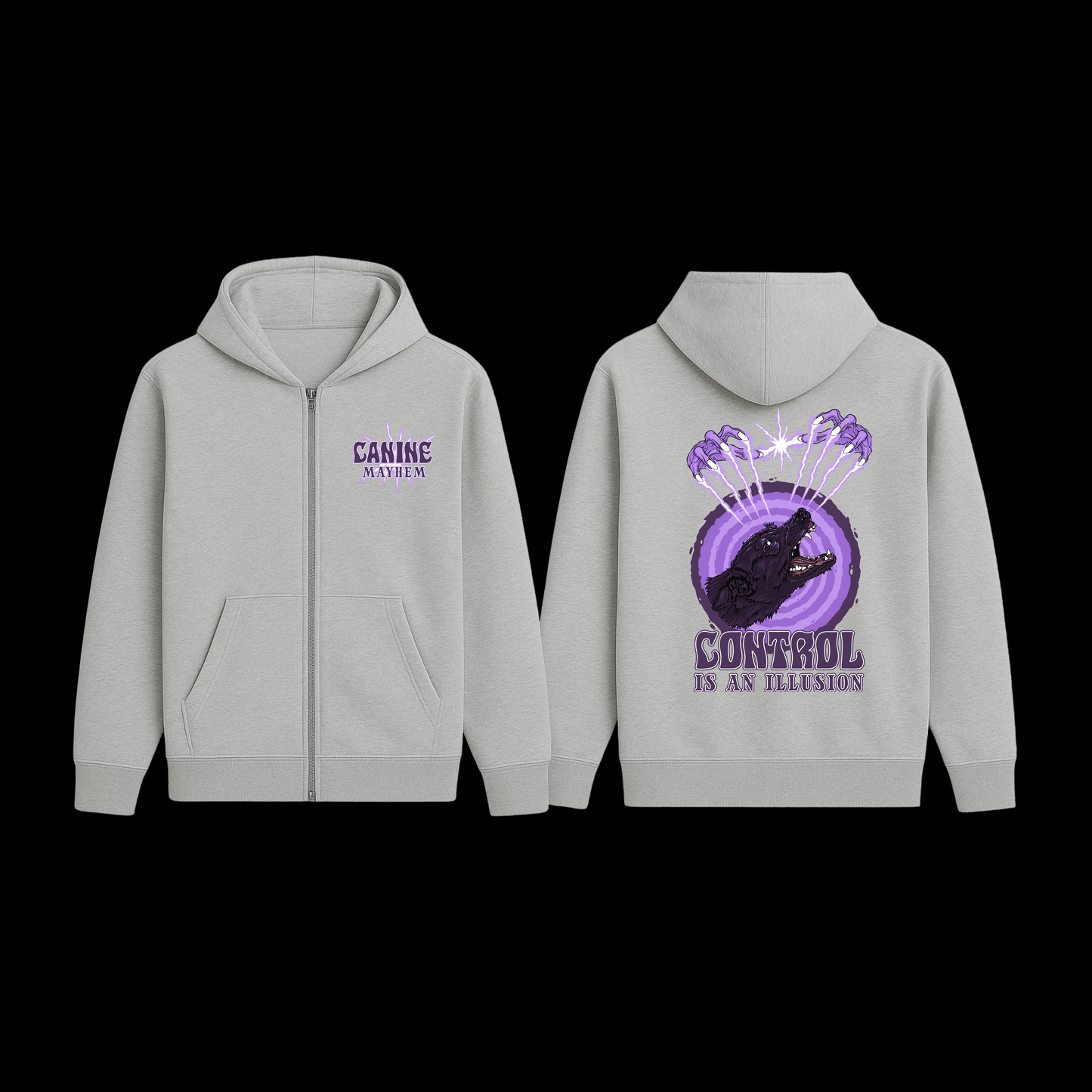 Control is An Illusion Purple ZipUp Hoodie