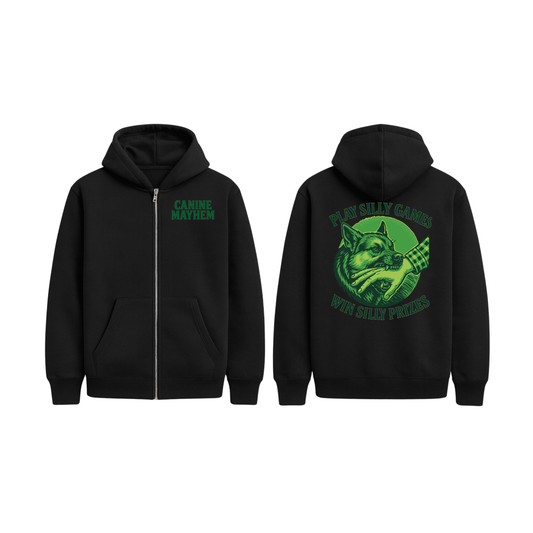 Play Silly Games Win Silly Prizes ZipUp Hoodie