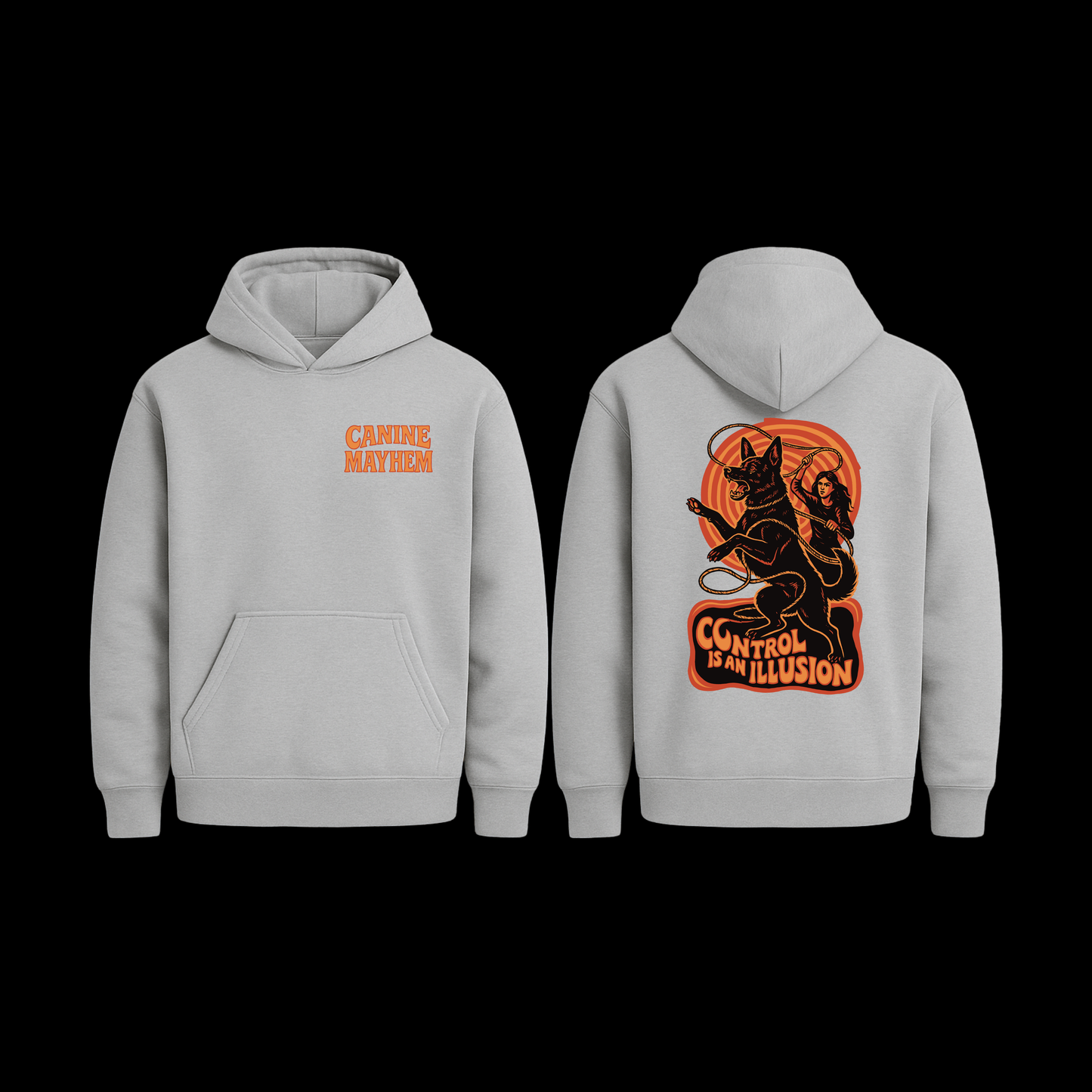 Control Is An Illusion Orange Hoodie